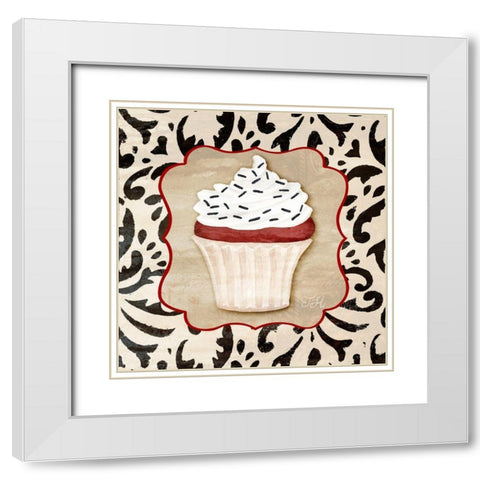 Piece of Cake II White Modern Wood Framed Art Print with Double Matting by Hakimipour, Tiffany