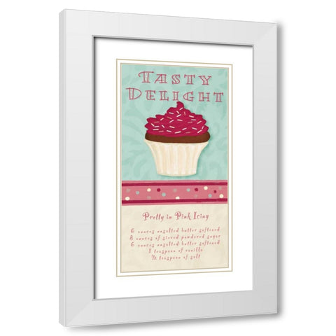 Tasty Delight White Modern Wood Framed Art Print with Double Matting by Hakimipour, Tiffany