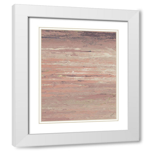 Blush Sunset White Modern Wood Framed Art Print with Double Matting by Gonzalez, Roberto