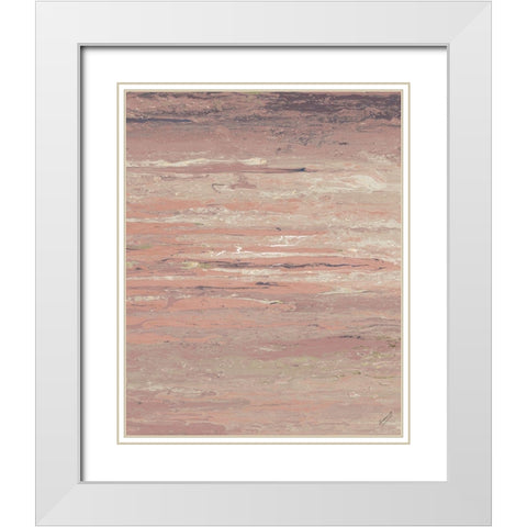 Blush Sunset White Modern Wood Framed Art Print with Double Matting by Gonzalez, Roberto
