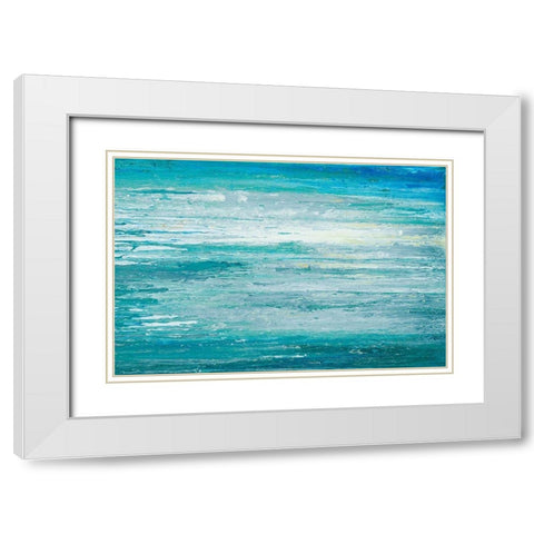 Cool Waters White Modern Wood Framed Art Print with Double Matting by Gonzalez, Roberto