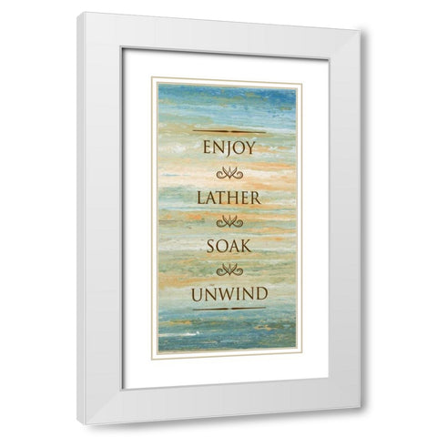 Bath Sunset I White Modern Wood Framed Art Print with Double Matting by Gonzalez, Roberto