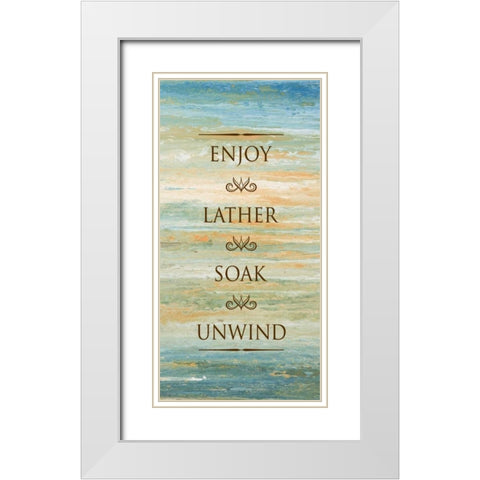 Bath Sunset I White Modern Wood Framed Art Print with Double Matting by Gonzalez, Roberto