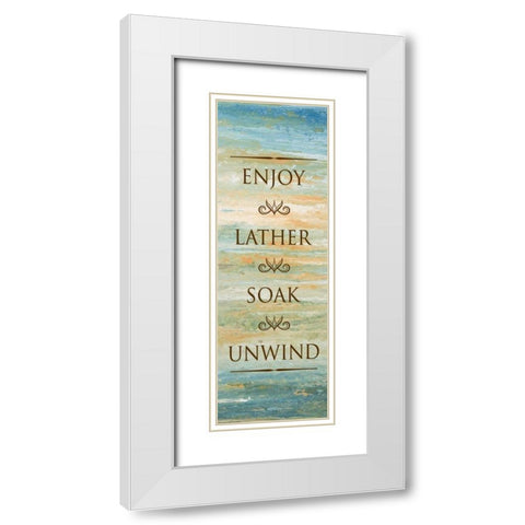 Bath in Abstract I White Modern Wood Framed Art Print with Double Matting by Gonzalez, Roberto