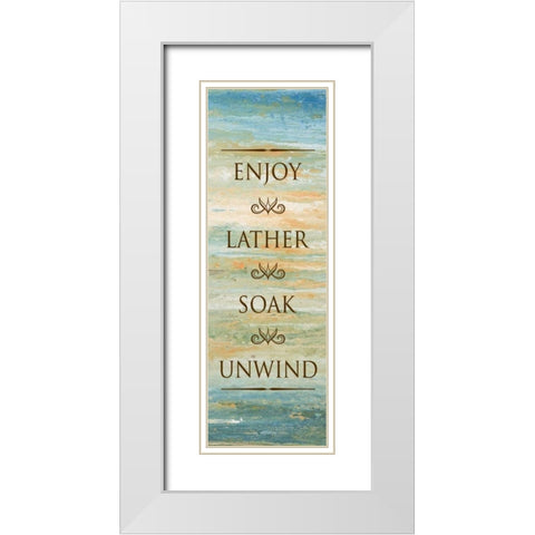 Bath in Abstract I White Modern Wood Framed Art Print with Double Matting by Gonzalez, Roberto