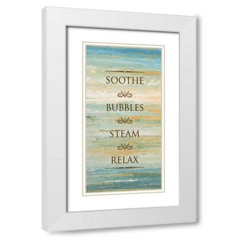 Bath Sunset II White Modern Wood Framed Art Print with Double Matting by Gonzalez, Roberto