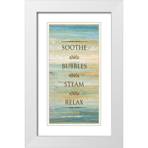 Bath Sunset II White Modern Wood Framed Art Print with Double Matting by Gonzalez, Roberto