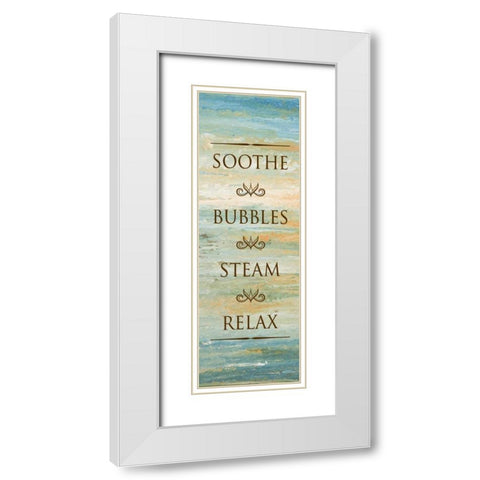 Bath in Abstract II White Modern Wood Framed Art Print with Double Matting by Gonzalez, Roberto