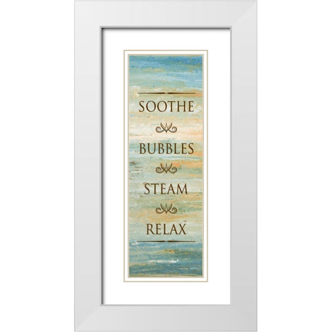 Bath in Abstract II White Modern Wood Framed Art Print with Double Matting by Gonzalez, Roberto