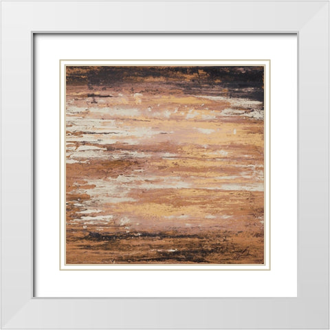 Earth Sunset White Modern Wood Framed Art Print with Double Matting by Gonzalez, Roberto