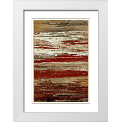 Seated Sunset White Modern Wood Framed Art Print with Double Matting by Gonzalez, Roberto