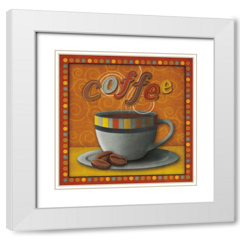 Coffee White Modern Wood Framed Art Print with Double Matting by Studio, Sd Graphics