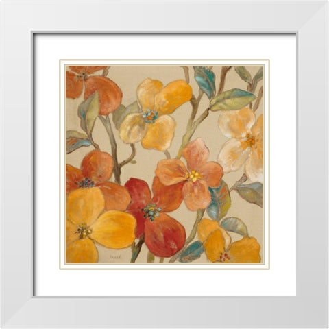 Garden Party I White Modern Wood Framed Art Print with Double Matting by Loreth, Lanie