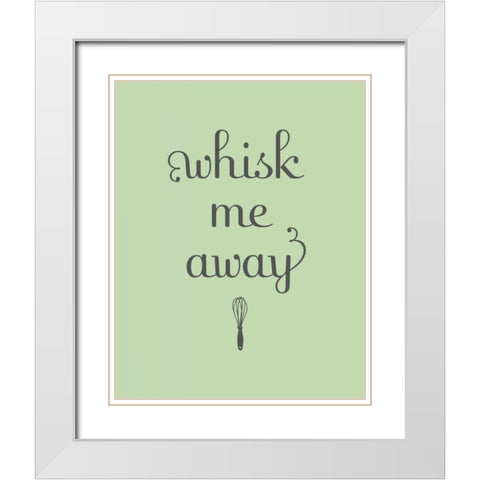 Whisk White Modern Wood Framed Art Print with Double Matting by Studio, Sd Graphics