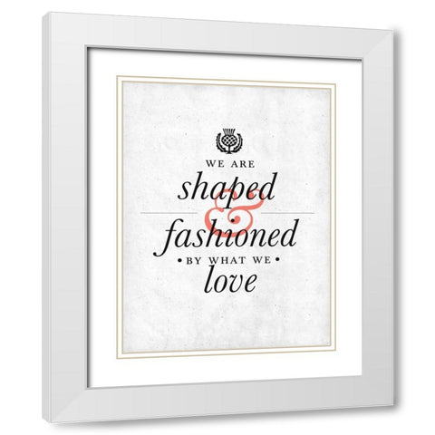 Fashioned White Modern Wood Framed Art Print with Double Matting by SD Graphics Studio
