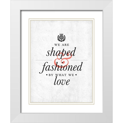 Fashioned White Modern Wood Framed Art Print with Double Matting by SD Graphics Studio