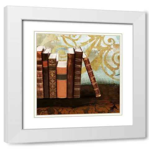 Study I White Modern Wood Framed Art Print with Double Matting by Marcon, Michael
