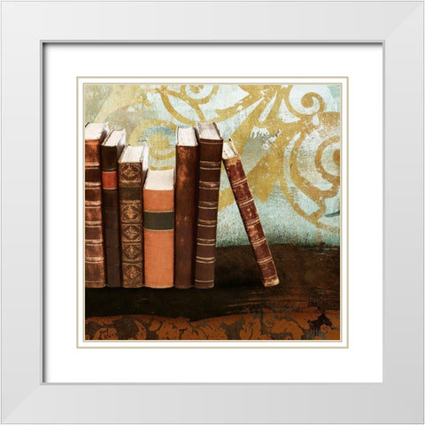 Study I White Modern Wood Framed Art Print with Double Matting by Marcon, Michael