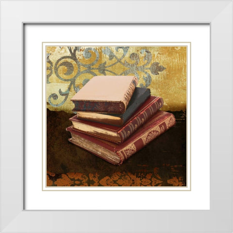 Study II White Modern Wood Framed Art Print with Double Matting by Marcon, Michael
