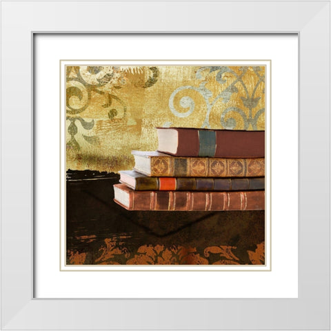 Study III White Modern Wood Framed Art Print with Double Matting by Marcon, Michael