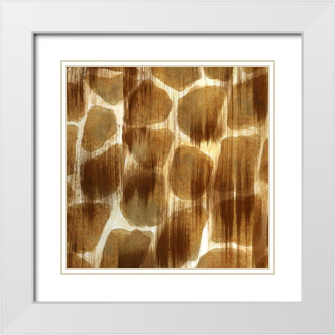 Nairobi Square III White Modern Wood Framed Art Print with Double Matting by Biscardi, Nicholas