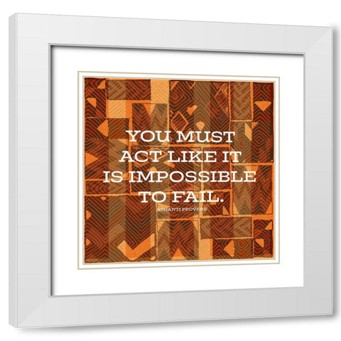 Impossible To Fail White Modern Wood Framed Art Print with Double Matting by Biscardi, Nicholas