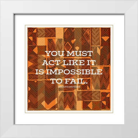 Impossible To Fail White Modern Wood Framed Art Print with Double Matting by Biscardi, Nicholas