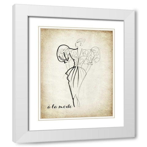 Couture Concepts I White Modern Wood Framed Art Print with Double Matting by Biscardi, Nicholas