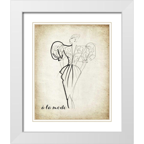 Couture Concepts I White Modern Wood Framed Art Print with Double Matting by Biscardi, Nicholas