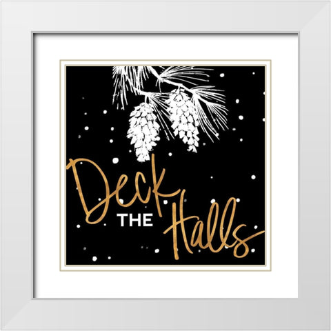 Deck the Halls in the Snow White Modern Wood Framed Art Print with Double Matting by Biscardi, Nicholas