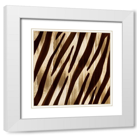 Nairobi Square IV White Modern Wood Framed Art Print with Double Matting by Biscardi, Nicholas