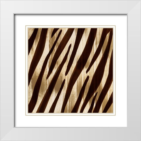 Nairobi Square IV White Modern Wood Framed Art Print with Double Matting by Biscardi, Nicholas