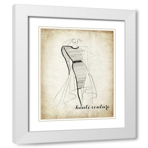 Couture Concepts II White Modern Wood Framed Art Print with Double Matting by Biscardi, Nicholas