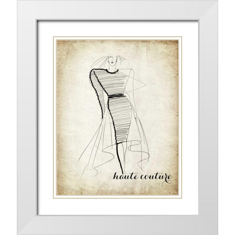 Couture Concepts II White Modern Wood Framed Art Print with Double Matting by Biscardi, Nicholas