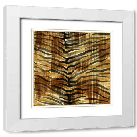 Nairobi Square II White Modern Wood Framed Art Print with Double Matting by Biscardi, Nicholas
