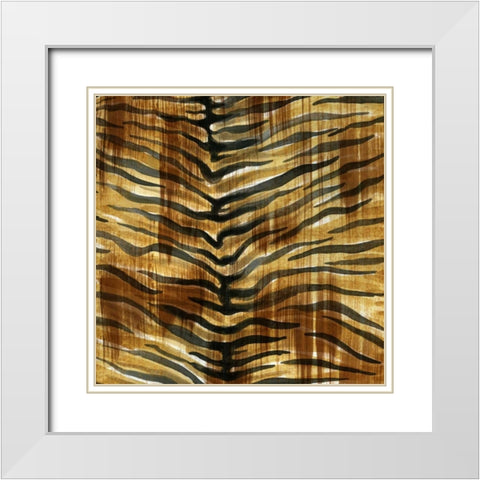 Nairobi Square II White Modern Wood Framed Art Print with Double Matting by Biscardi, Nicholas