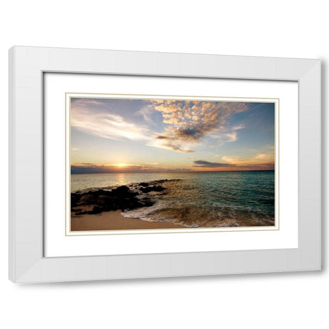 Bimini Afternoon White Modern Wood Framed Art Print with Double Matting by Bryant, Susan