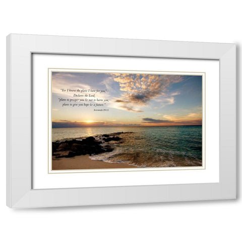 Plans I have for You White Modern Wood Framed Art Print with Double Matting by Bryant, Susan