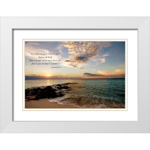 Plans I have for You White Modern Wood Framed Art Print with Double Matting by Bryant, Susan