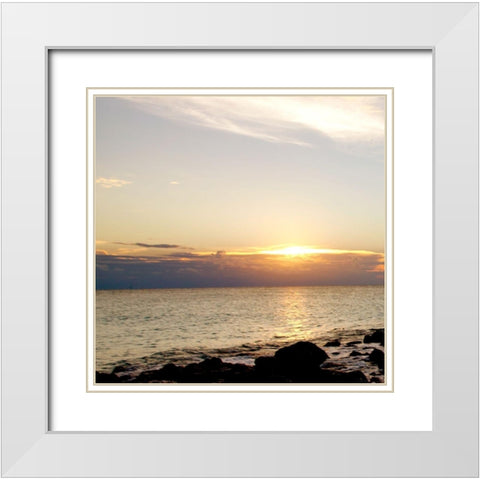 Bimini Seascape I White Modern Wood Framed Art Print with Double Matting by Bryant, Susan