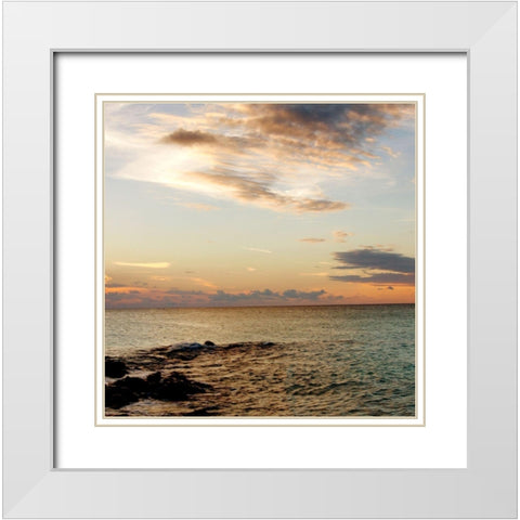 Bimini Seascape II White Modern Wood Framed Art Print with Double Matting by Bryant, Susan