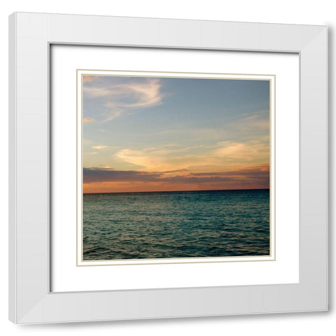 Bimini Seascape III White Modern Wood Framed Art Print with Double Matting by Bryant, Susan