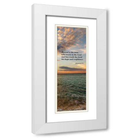 Blessed is the Man White Modern Wood Framed Art Print with Double Matting by Bryant, Susan
