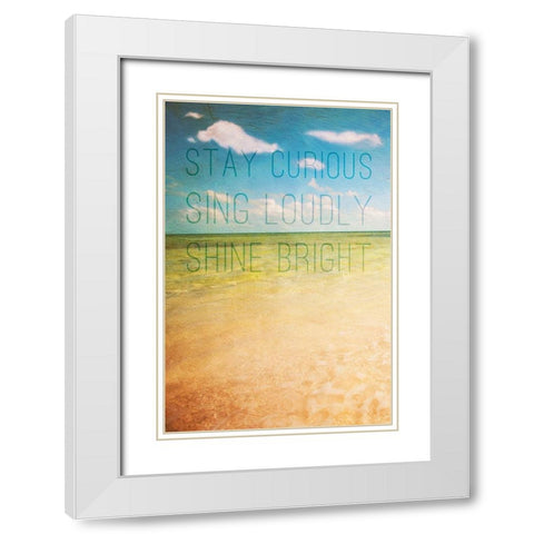 Stay Curious White Modern Wood Framed Art Print with Double Matting by Bryant, Susan