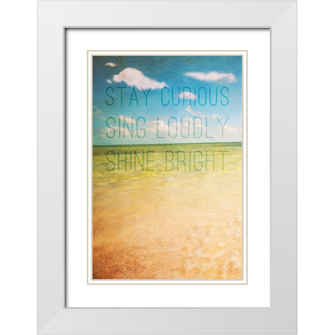 Stay Curious White Modern Wood Framed Art Print with Double Matting by Bryant, Susan