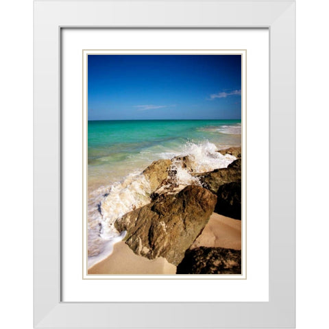 Rising Tide I White Modern Wood Framed Art Print with Double Matting by Bryant, Susan