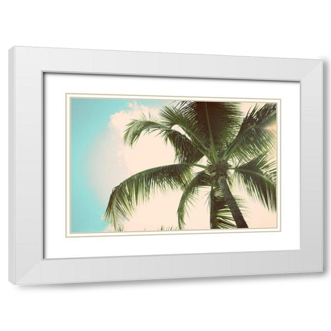 Palm Scene II White Modern Wood Framed Art Print with Double Matting by Bryant, Susan