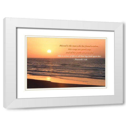 Sunrise I White Modern Wood Framed Art Print with Double Matting by Mansfield, Kathy
