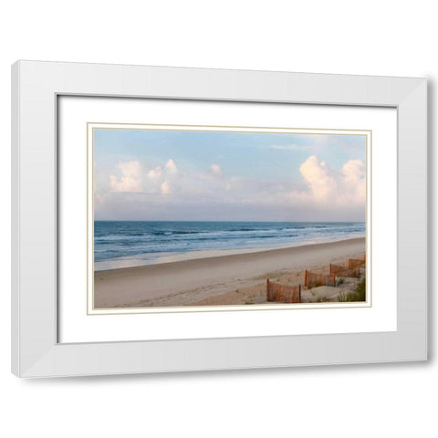 Beach Day White Modern Wood Framed Art Print with Double Matting by Mansfield, Kathy
