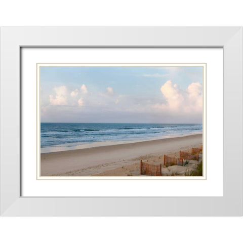 Beach Day White Modern Wood Framed Art Print with Double Matting by Mansfield, Kathy